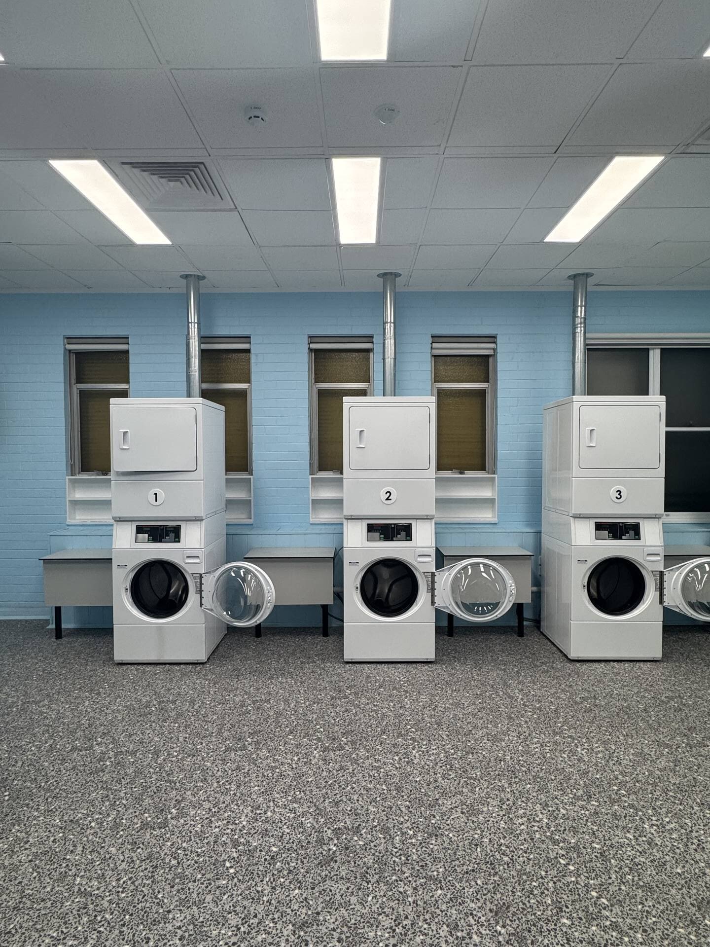 Washing machines inside the Oakdene Laundrette